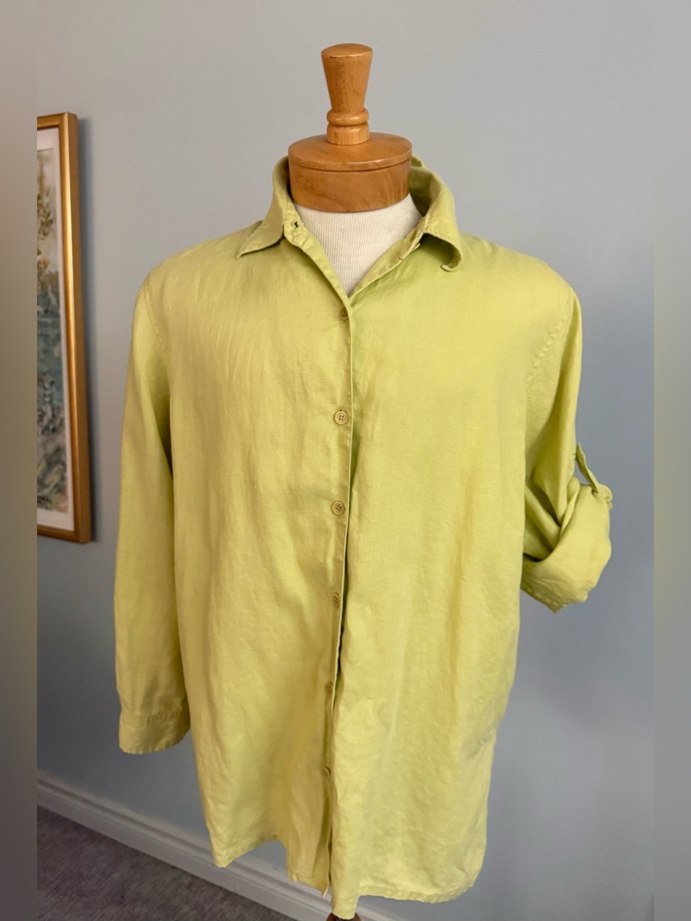 Jones New York Sport 100% Linen Button-Up Shirt
